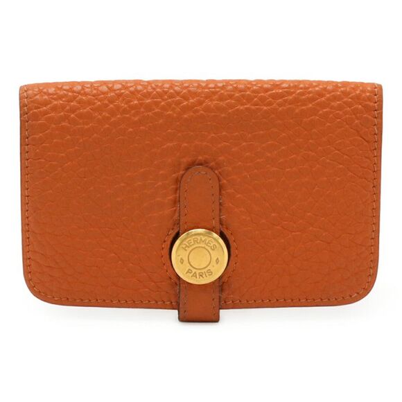 Hermes Dogon Key Case Coin Purse Orange